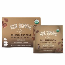 Four Sigmatic Organic Coffee Latte Mix with Lions Mane &amp; Chaga Mushroom ... - £14.74 GBP