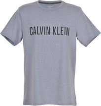 Calvin Klein Mens Grey Power Lounge Logo Graphic Tee T-Shirt, Medium M 8783-8 - £22.91 GBP