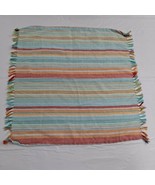 Food Network Placemat Stripe Material Fringed Square - $7.92