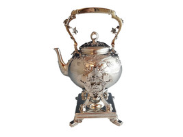 Japanese by Tiffany & Co. Sterling Kettle On Stand w/Birds & Foliage (#0141) - £38,870.76 GBP