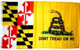 Maryland DON&#39;T TREAD ON ME State Flag 3x5 ft Gadsden Tea Party Rattlesnake MD - £12.57 GBP