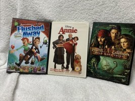 Lot Of 3 Children’s DvDs Flushed Away , Annie, Pirates Of The Caribbean - £8.82 GBP