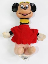 Vintage 1964 Walt Disney Japan 6&quot; Minnie Mouse Wood Chips Toy Figure Doll - $13.99