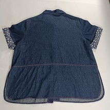 Original TY Wear RN#61804 Women’s Blue Cotton Denim Short Sleeve Shirt Size 16W image 2