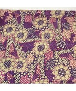 Vintage Fabric Silk Belding Corticelli  Art Deco Purple Pink Abstract 2 ... - $115.00