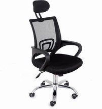 Comfortable Mesh Office Chair With Mid Back And Chrome Base,, 40.91&quot;, Bl... - $98.99