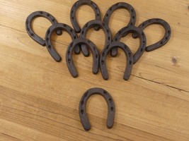 20 CAST IRON SMALL HORSESHOE 3&quot; x 3 1/2&quot; Horse Nick Nack Rustic Western ... - $39.99