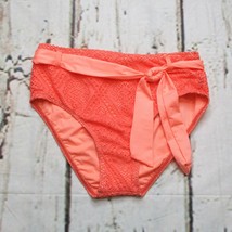 Ella Moss Womens Small (4/6) High Waist Crochet Bikini Bottoms Belted Coral NWT - £12.98 GBP