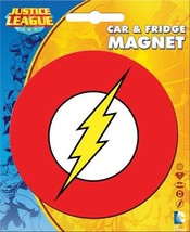 DC Comics The Flash Large Lightning Bolt Chest Logo Image Car Magnet NEW UNUSED - £3.18 GBP