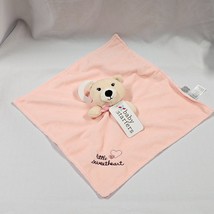 Baby Starters Plush Lovey Blanket Bear Little Sweetheart Satin Pink Ratt... - £23.29 GBP