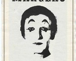Marcel Marceau Program Theatre of the Square San Francisco 1999 - $21.78