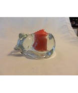 Indiana Clear Glass Sleeping Cat or Kitten Votive Candle Holder  - £27.42 GBP