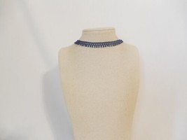 INC International Concepts Silver-Tone Blue Crochet Choker Necklaces A857 - £6.95 GBP