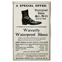 Waverly Shoe Co Waterproof Shoes 1897 Advertisement Victorian Fashion AD... - €17,30 EUR