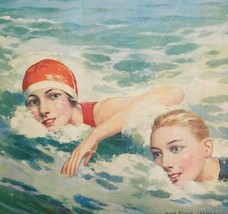 1927 Saint St Nicholas Cover Art Print John Edwin Jackson Antique Swimming  - £19.65 GBP