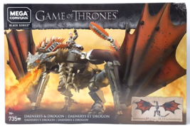 Mega Construx Bloks Black Series Game of Thrones Daenerys and Drogon NEW - £50.83 GBP