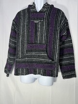 Vintage Baja Joe hooded woven poncho-sz medium - £11.21 GBP