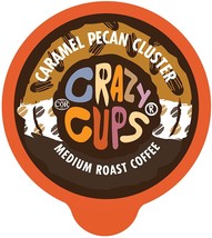 Crazy Cups Caramel Pecan Cluster Flavored Coffee 22 to 110 Kcups Pick An... - £19.60 GBP+