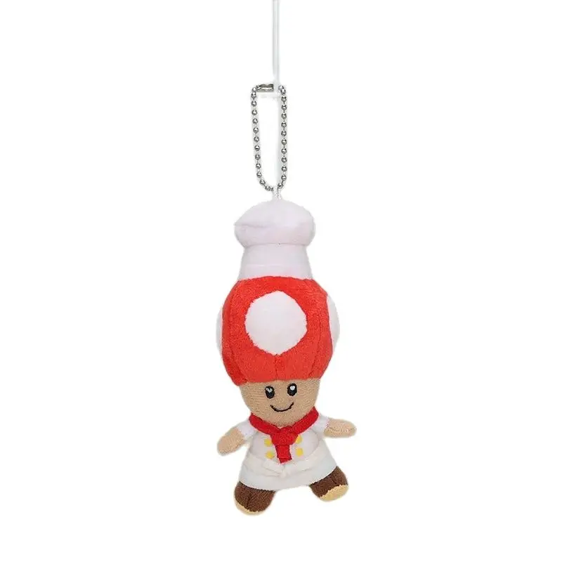 Super Mario Wonder World Chef Toad 4inin Pendant Plush Toy Cartoon Game Charm Do - $7.20