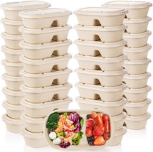 Yesland 50 Pcs Compostable Take Out Food Containers With Lid, 33 Oz Baga... - £27.47 GBP