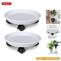 Lacquered Resin Plant Stand Dolly - 360° Rolling Caddy for 110 lbs Weight - $52.42