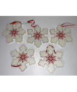 (5) Gift Tag Snowflake Christmas Xmas Ornament Gallerie II - $2.49