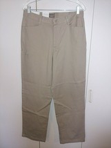 Lee Riders Ladies Stretch Beige Khaki PANTS-10M-EASED SEAT/THIGH-NWT-NICE/COMFY - £11.00 GBP