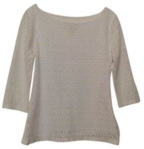 Banana Republic White Lace OverLay Solid Layered Lightweight Top Tunic - £15.21 GBP