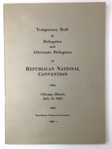 Temporary Roll 1960 Republican National Convention Delegates &amp; Alternate... - £20.95 GBP