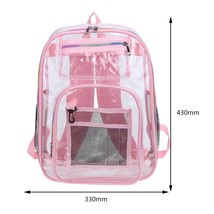 Summer Women Backpack Transparent PVC Casual Book Bags Large Capacity College St - £55.28 GBP