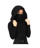 Black Techwear Assassin Ninja Samurai Mask Hood Hoodie Rogue Costume Cos... - £23.59 GBP