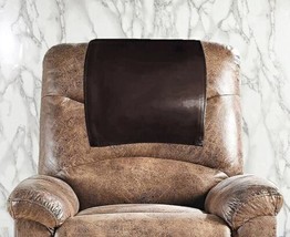 Recliner Genuine Slipcover Cover Leather Headrest Brown Furniture Protector - £29.86 GBP+