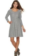 Womens Dress Sweater Jr Girls Cloud Chaser Silver Stretch Fit Flare 3/4 ... - $18.81