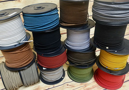 25&#39; Cloth Covered 2-Wire Electrical Cord - Vintage Style Fabric Lamps, Fans, USA - £25.68 GBP