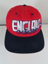 VTG Adidas World Cup England Soccer Red Blue Snapback Hat Trefoil Futbol - $34.62