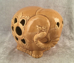 Vintage Ceramic Elephant Tea light Candle Holder by Hallmark - $21.09