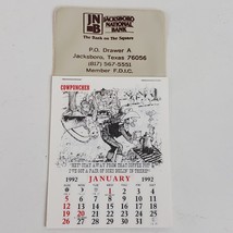 Vintage 1992 Stick Up Calendar Jacksboro National Bank Texas Advertising - £10.11 GBP