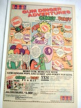 1986 Color Ad Brach&#39;s Gum Dinger Pops with Gumby &amp; Pokey - £6.24 GBP