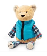 Scentsy Buddy BOULDER THE BEAR Plaid Blue Zip Vest - $227.31 MXN