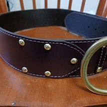 Belt Purple Ann Taylor Loft Thick Large Buckle Leather - $18.70
