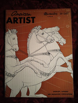 AMERICAN ARTIST November 1954 John Flaxman Charles Rain Robert Agnes Fawcett - £6.33 GBP