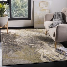 SAFAVIEH Monaco Collection 9&#39; x 12&#39; IvoryGrey MNC219S Modern Abstract Non-Sheddi - $328.99