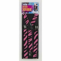 Forum Novelties - Punk Neon Suspenders - Adult Costume Accessory - Pink/Black - £9.39 GBP