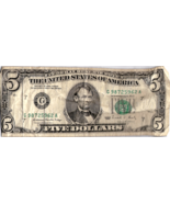 Five Dollar Bill 1988 G Bank of Chicago Illinois Lincoln $5 - €7,61 EUR