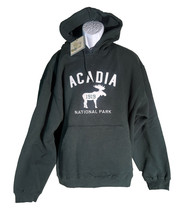 Acadia National Park Since 1919 Long Sleeve Pull-Over Hoodie Sweatshirt Green Xl - $23.75