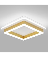 Canoe Square Flush Mount Modern Led Hallway Ceiling Light 24W - Gold, Ki... - $64.40 CAD