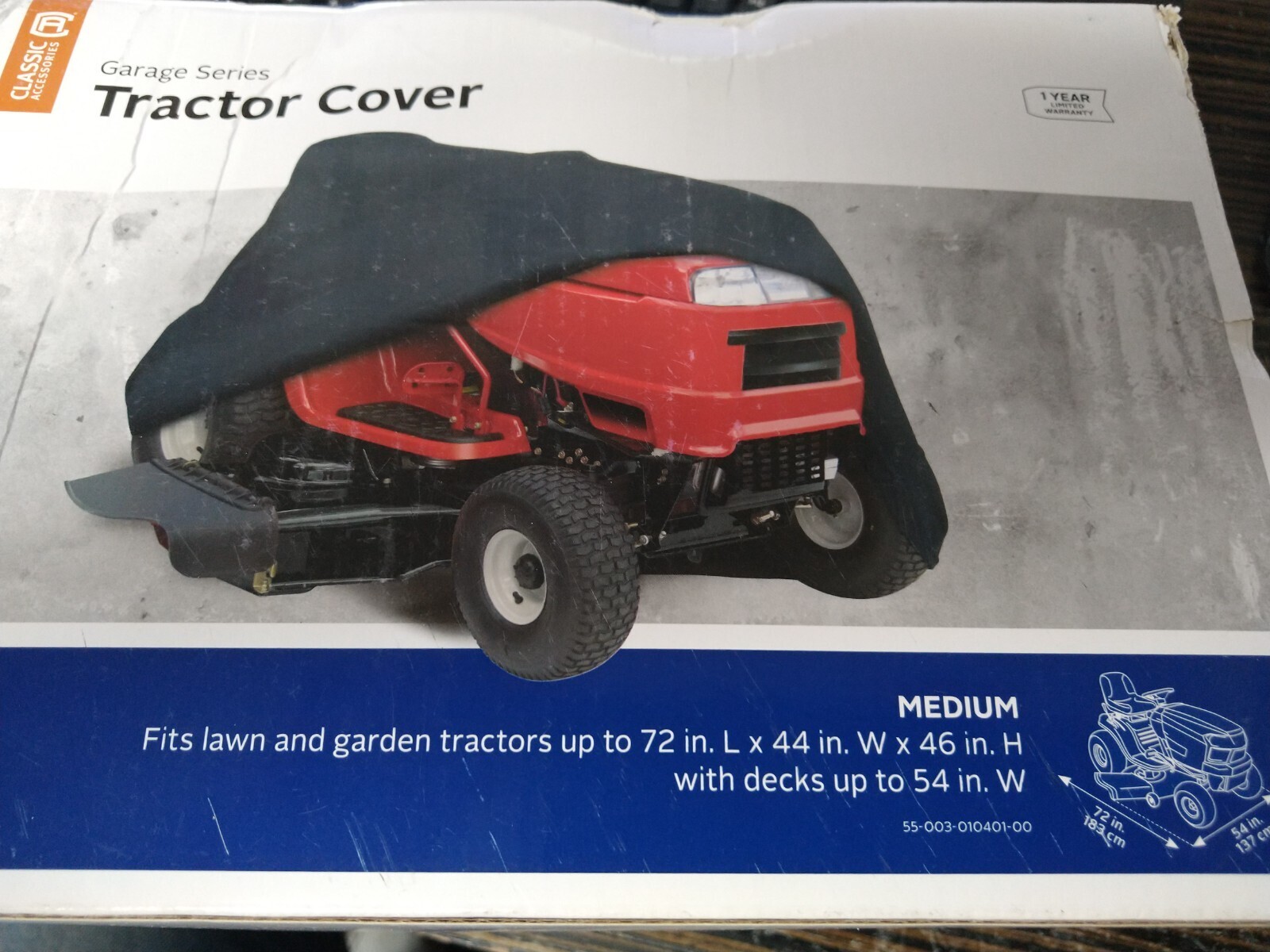 Classic Accessories Universal Tractor Storage Cover, Medium, 72"L x 44"W x 46"H Item image 4