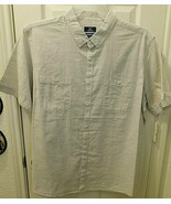 George Men&#39;s Short Sleeve Button Front Shirt Size XL 46-48 Texture Woven... - $23.86 CAD