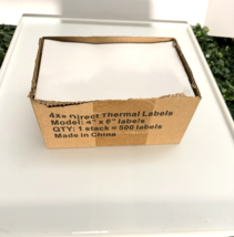 9527 Product 4x6 Direct Thermal Shipping Labels Fanfold 495 Stack White ... - $20.71 CAD