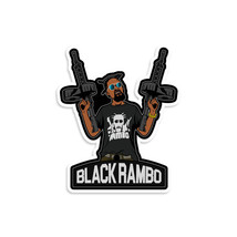 Black Rambo Vinyl Sticker - $2.77